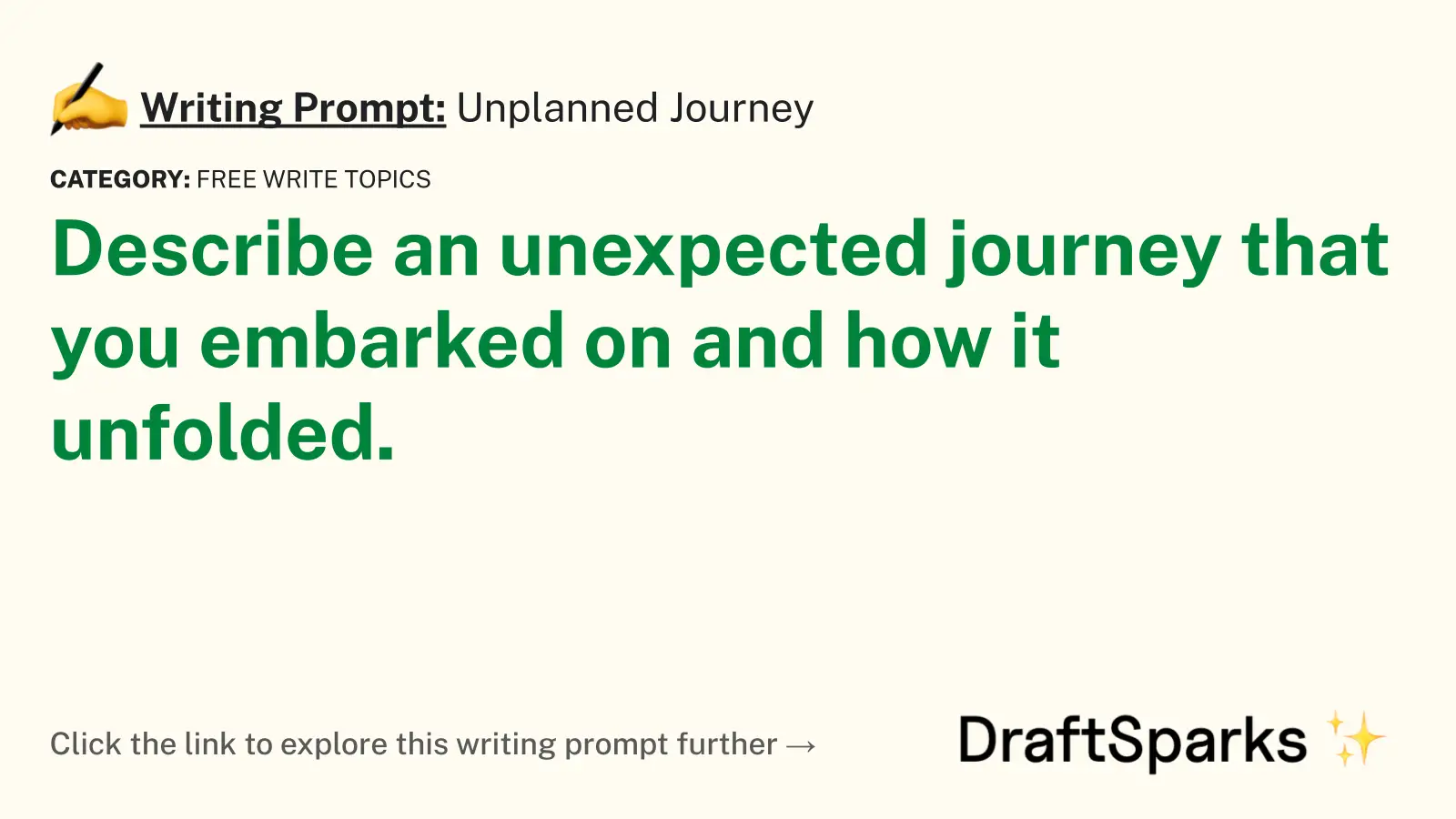 Unplanned Journey