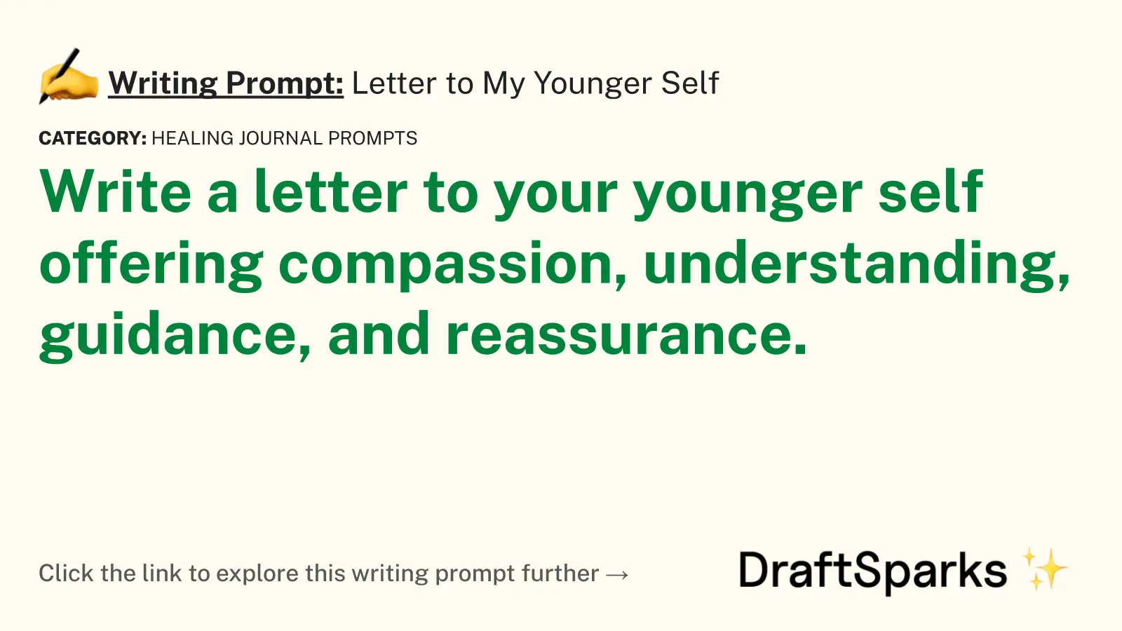 Letter to My Younger Self