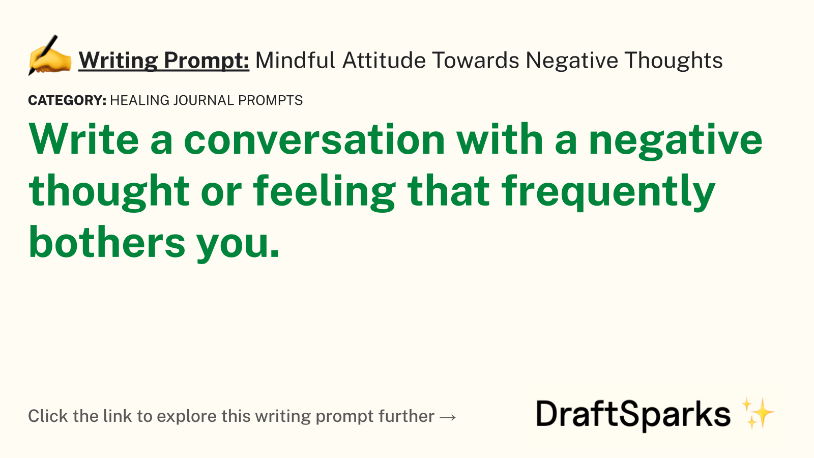Mindful Attitude Towards Negative Thoughts