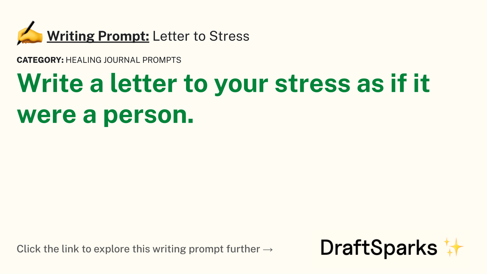 Letter to Stress