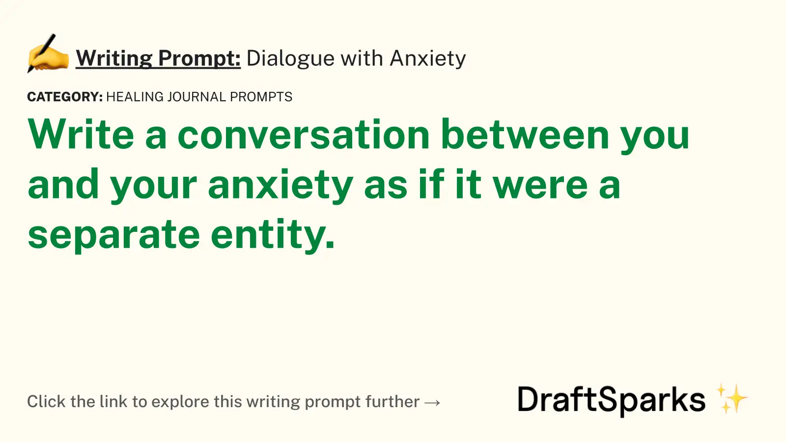 Dialogue with Anxiety