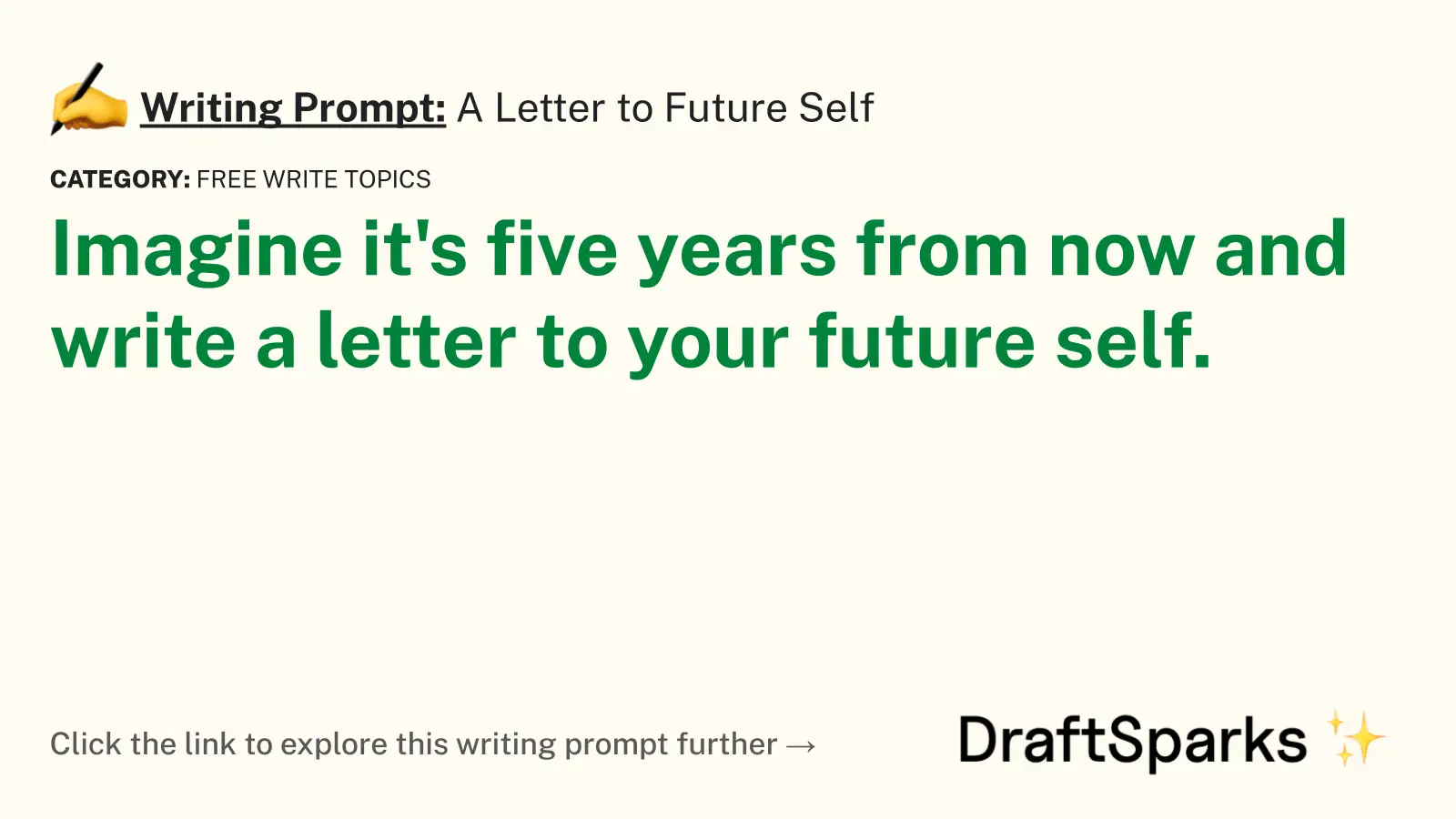 A Letter to Future Self