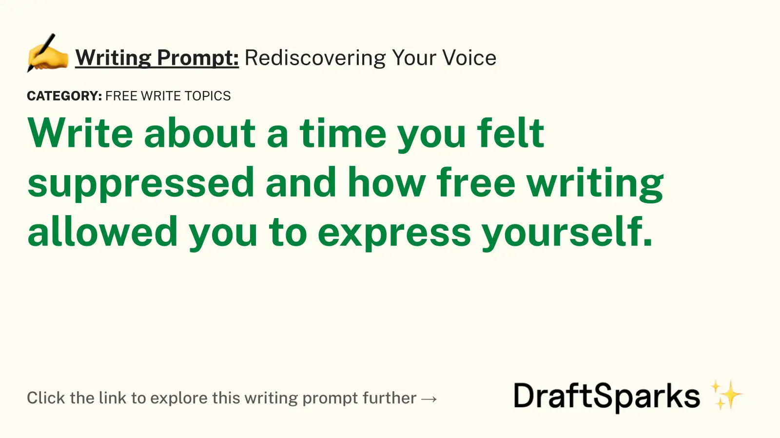 Rediscovering Your Voice