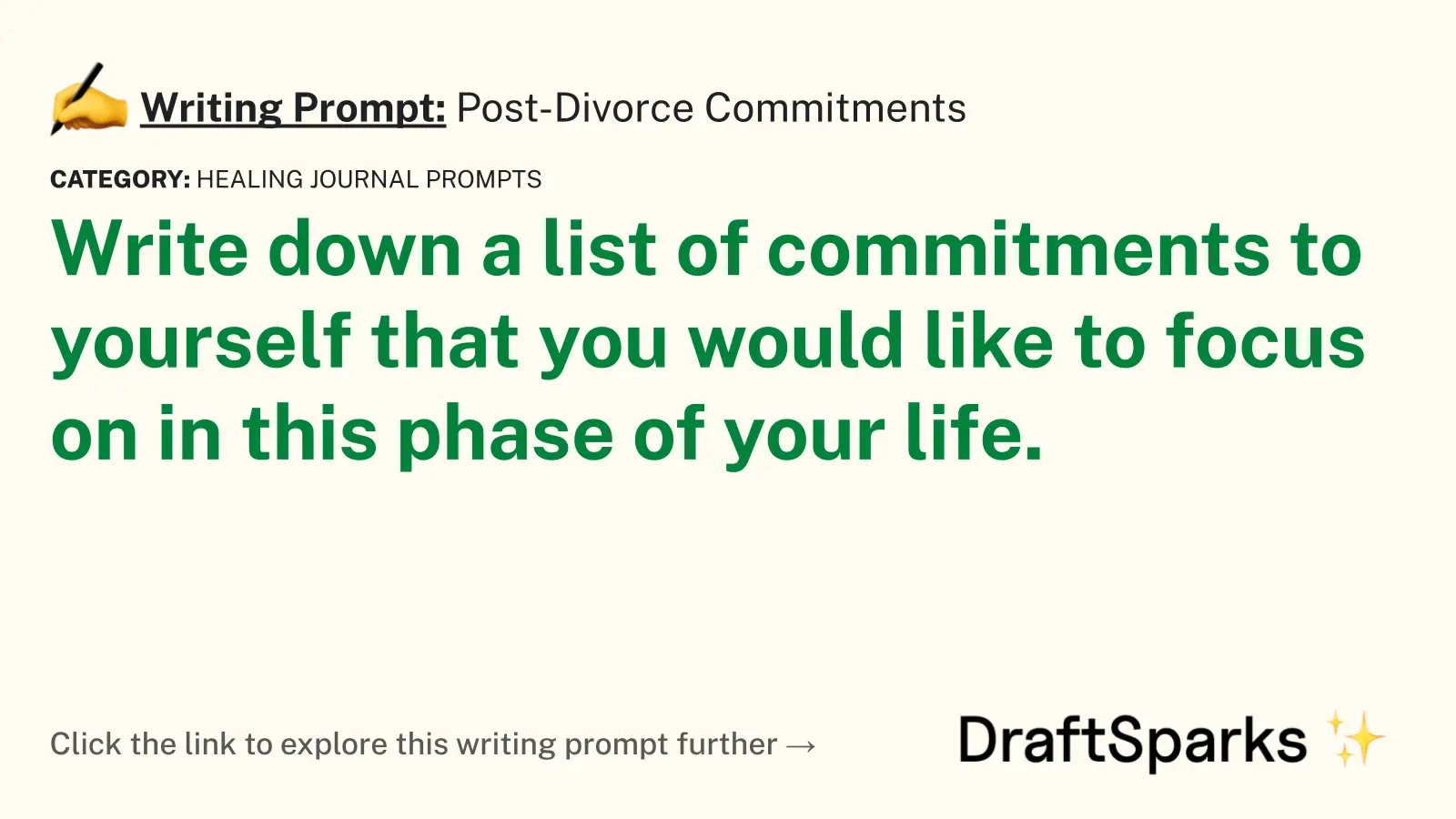 Post-Divorce Commitments