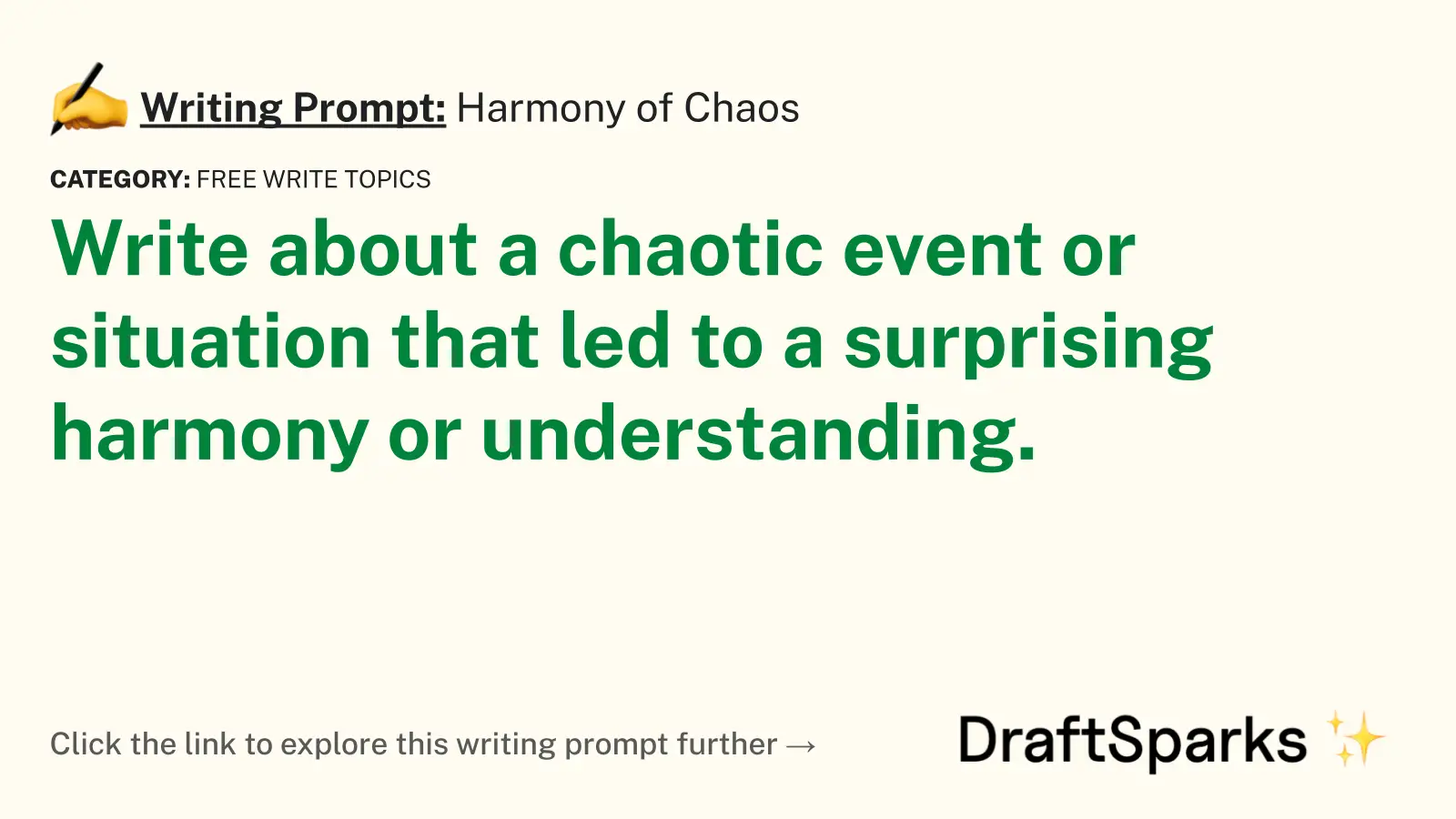 Harmony of Chaos