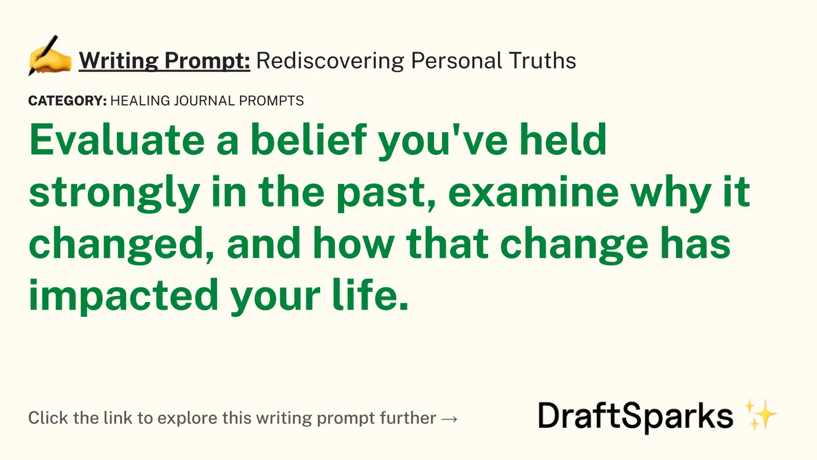Rediscovering Personal Truths