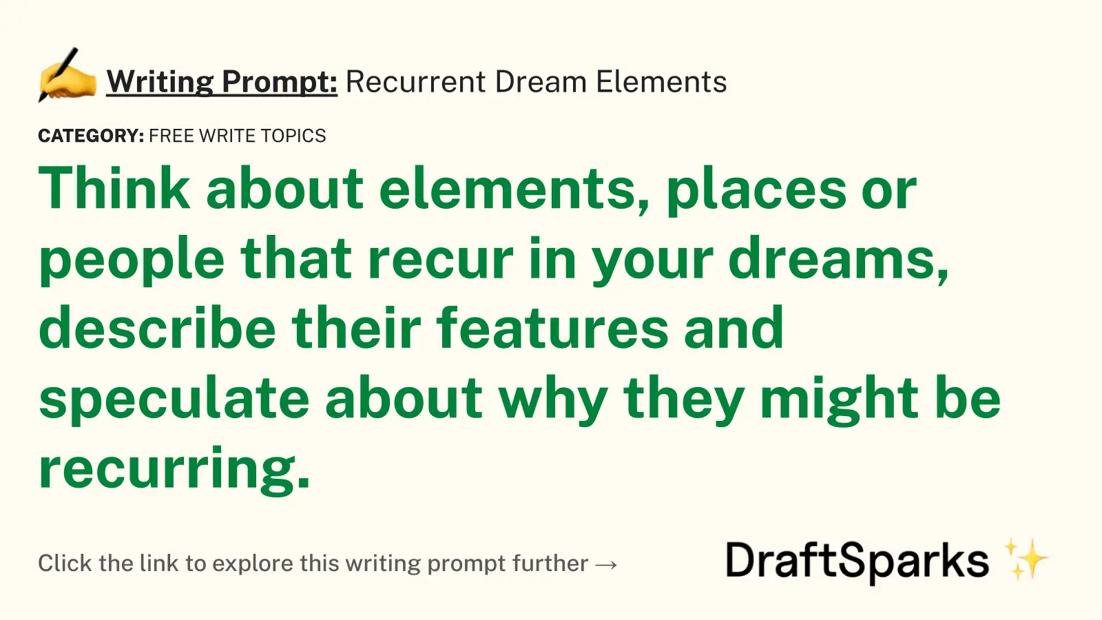 Recurrent Dream Elements