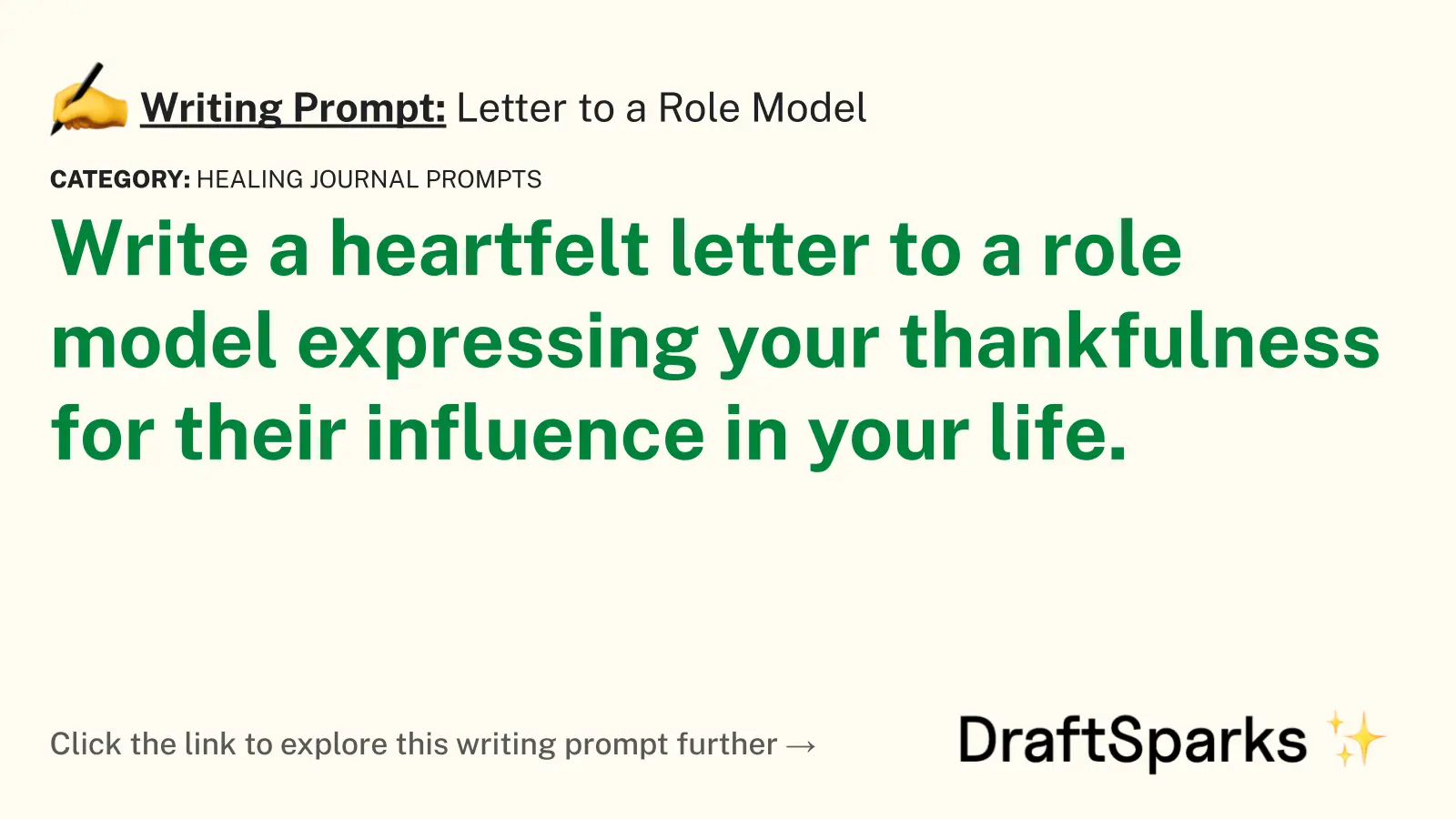Letter to a Role Model