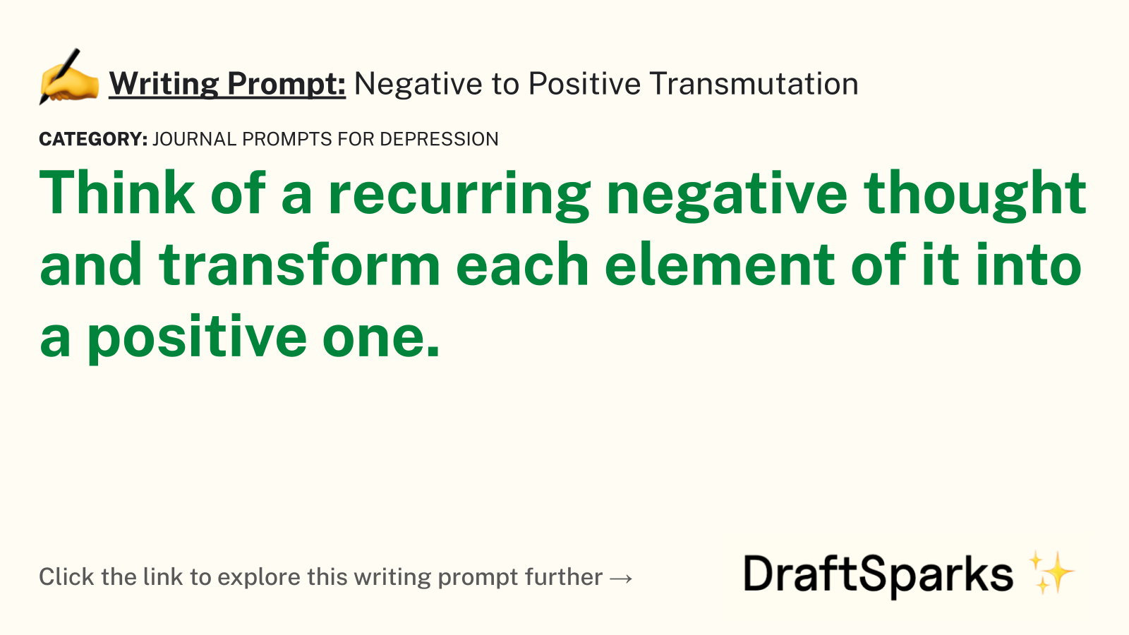Negative to Positive Transmutation