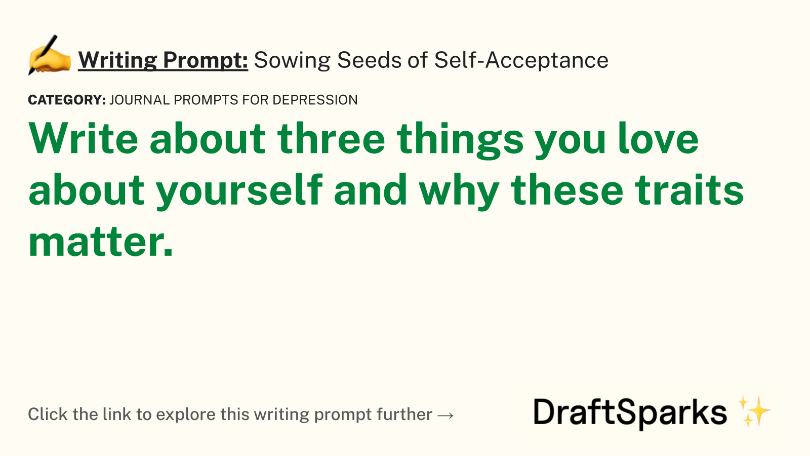 Sowing Seeds of Self-Acceptance