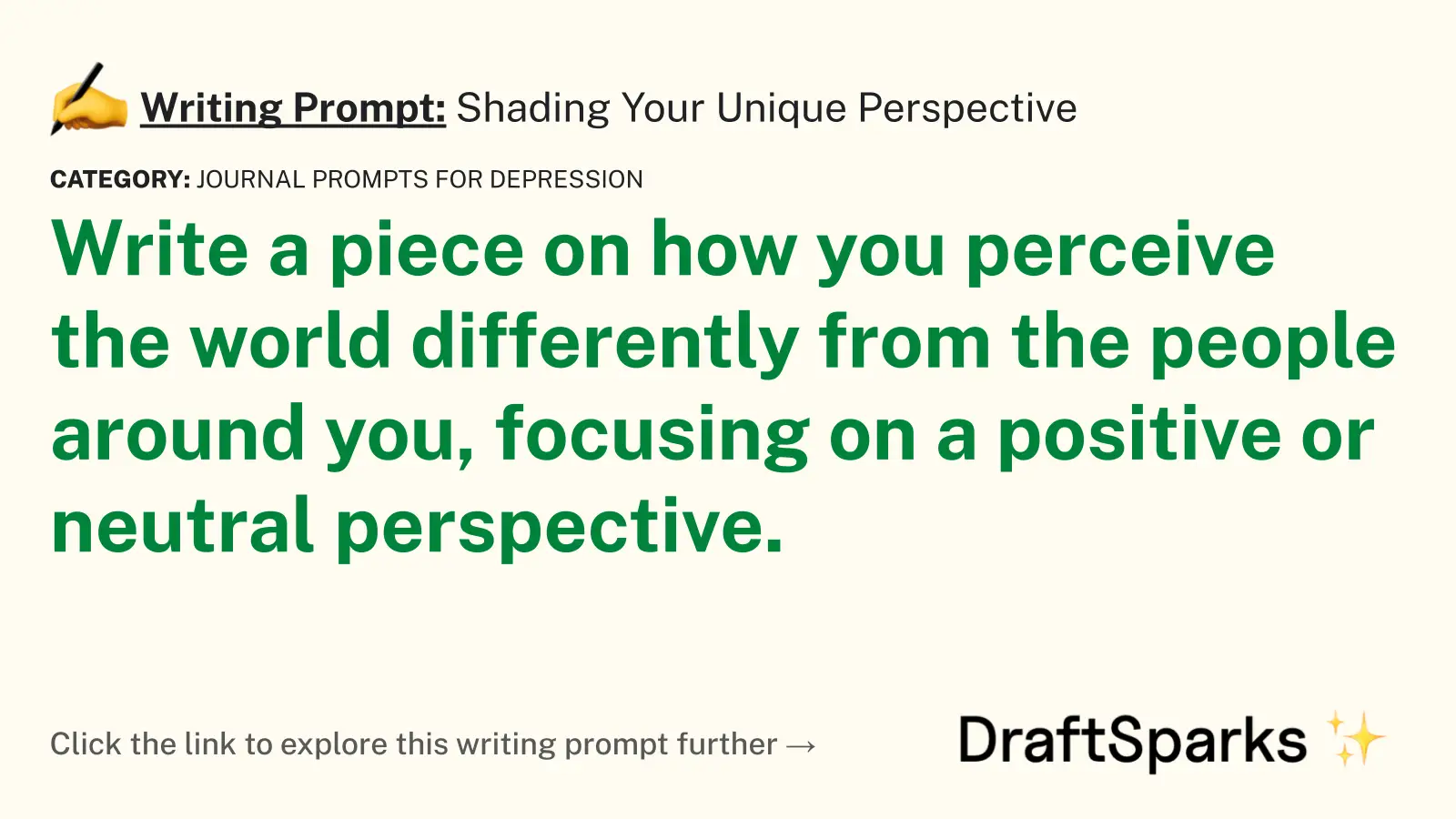 Shading Your Unique Perspective