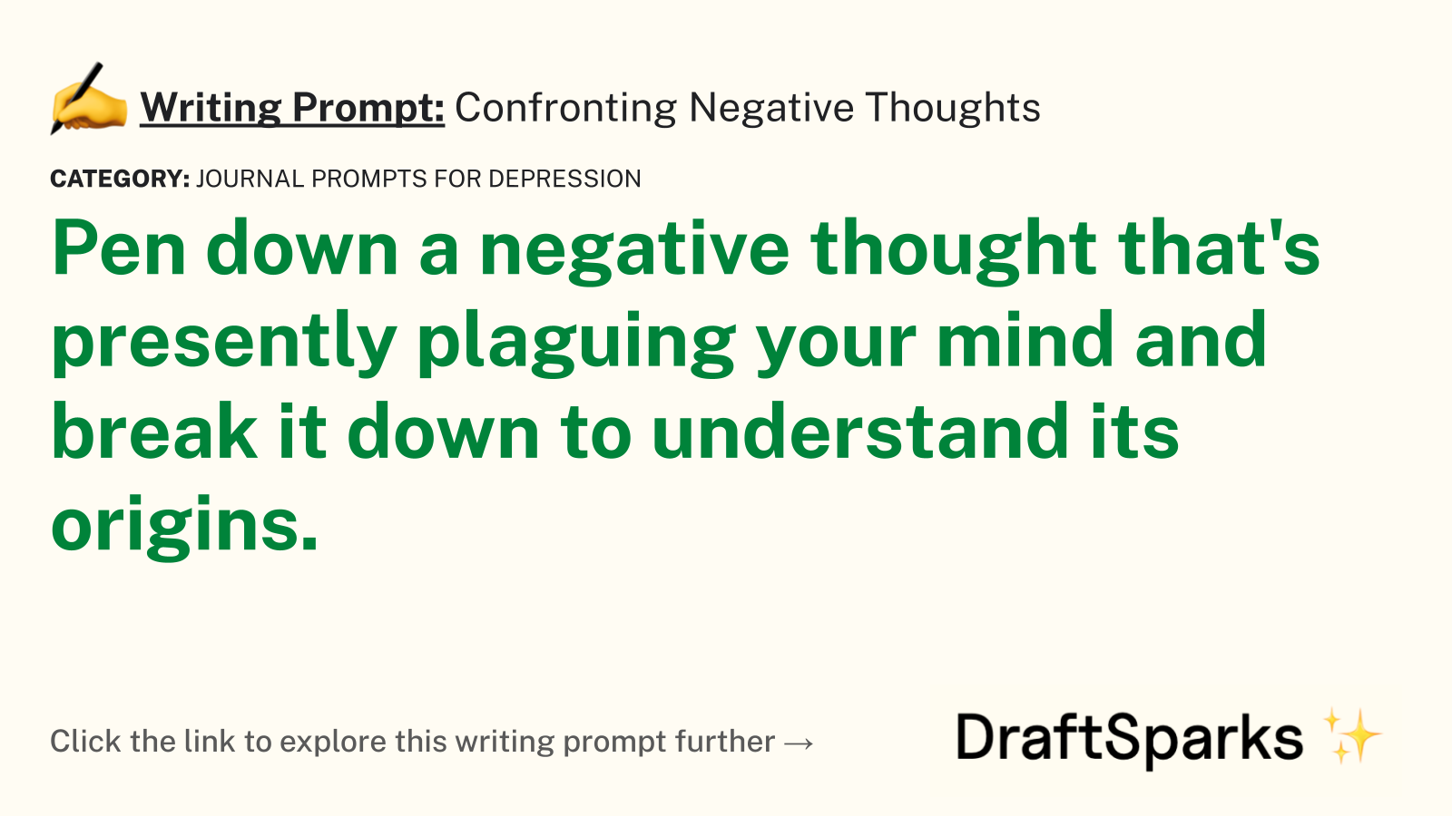 Confronting Negative Thoughts