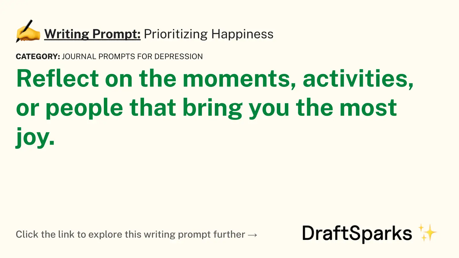 Prioritizing Happiness
