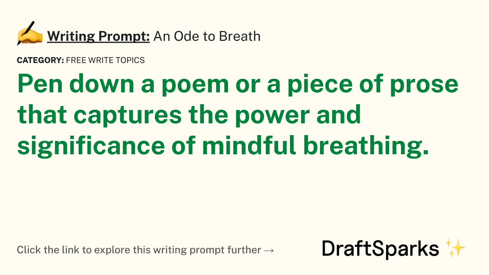 An Ode to Breath
