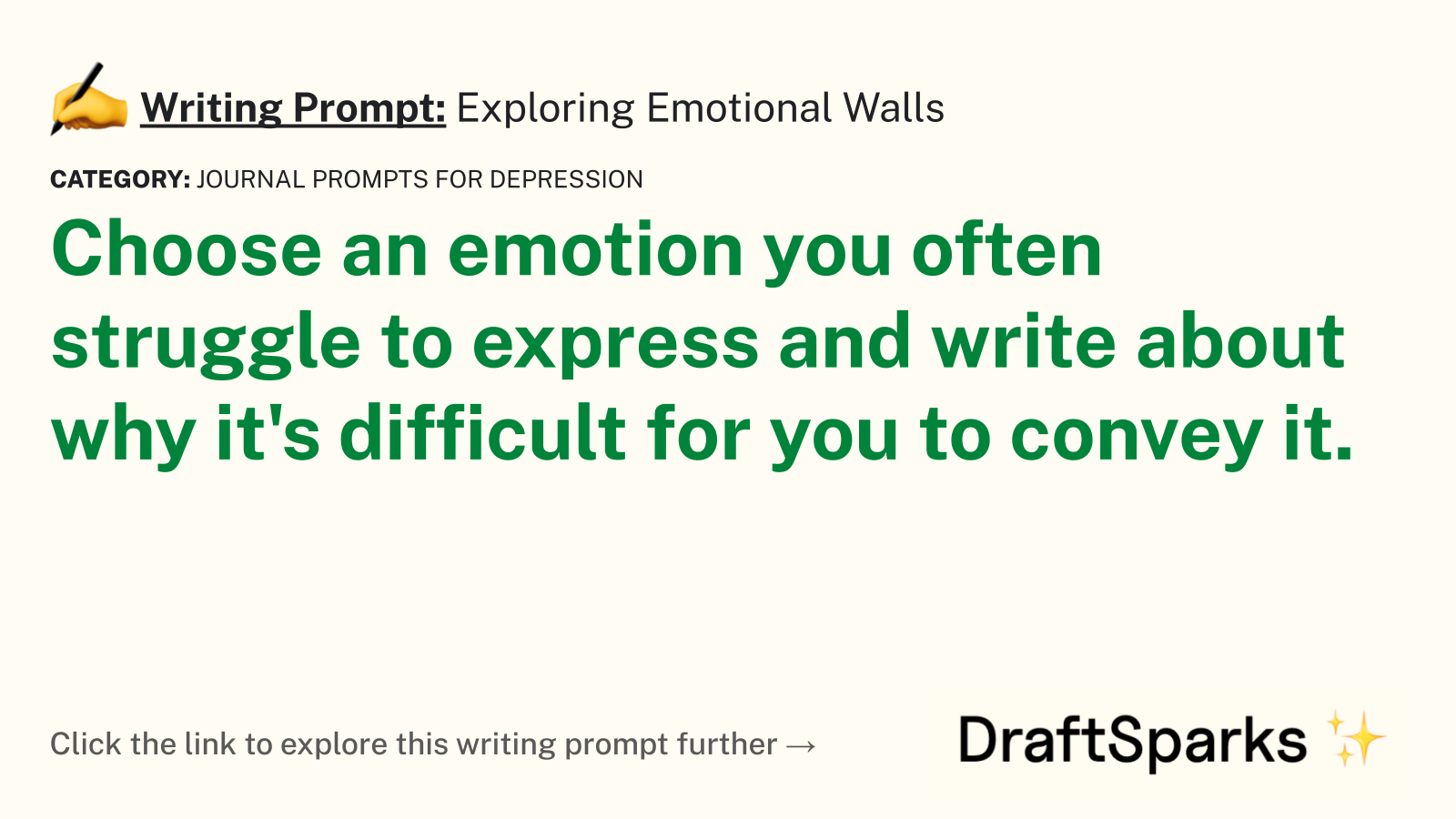 Exploring Emotional Walls