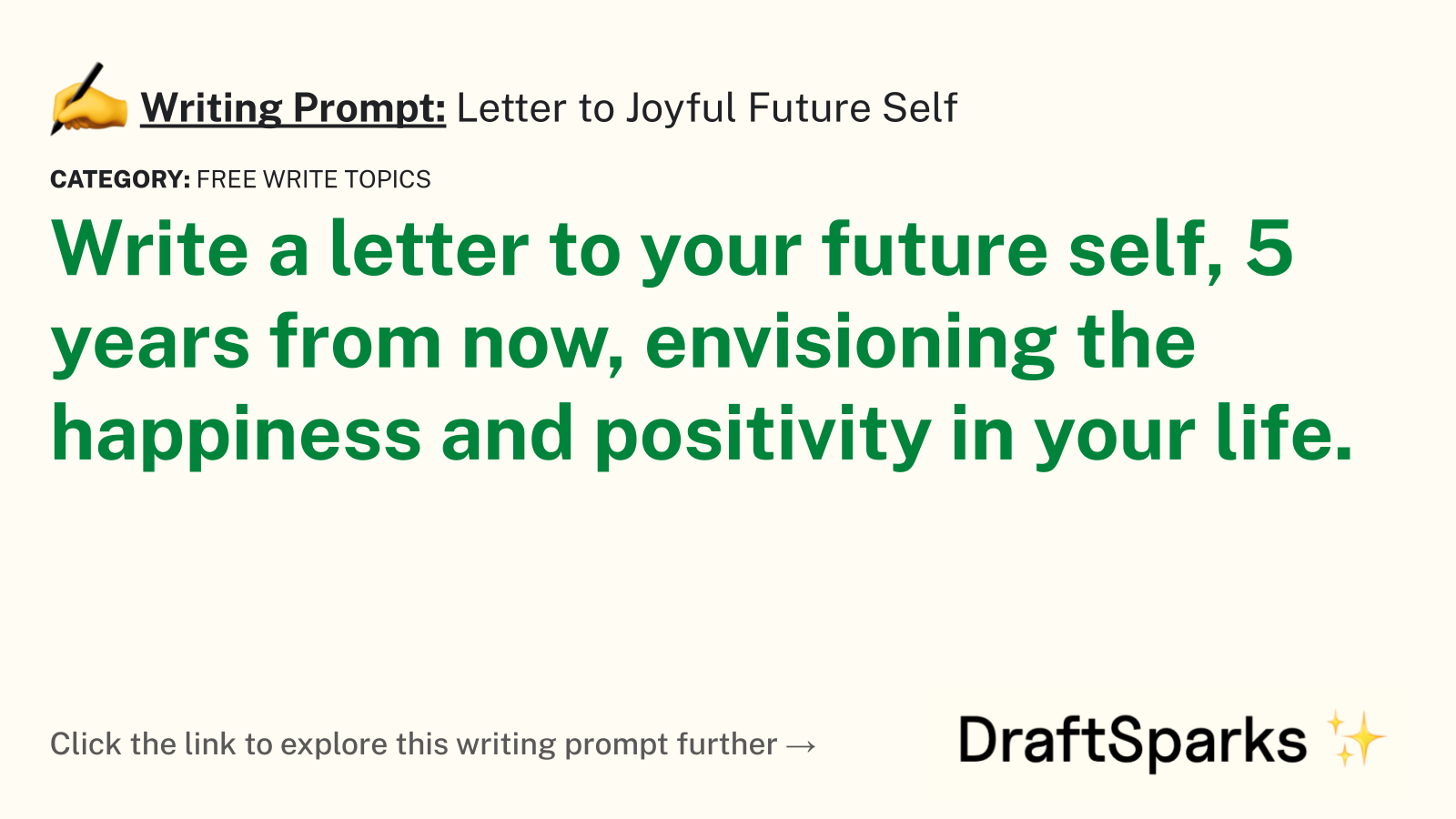 Letter to Joyful Future Self