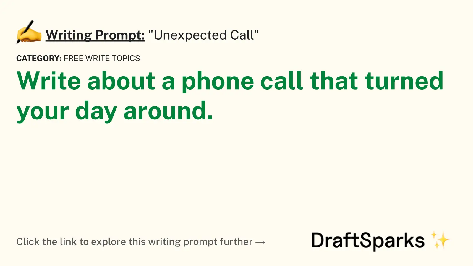 “Unexpected Call”