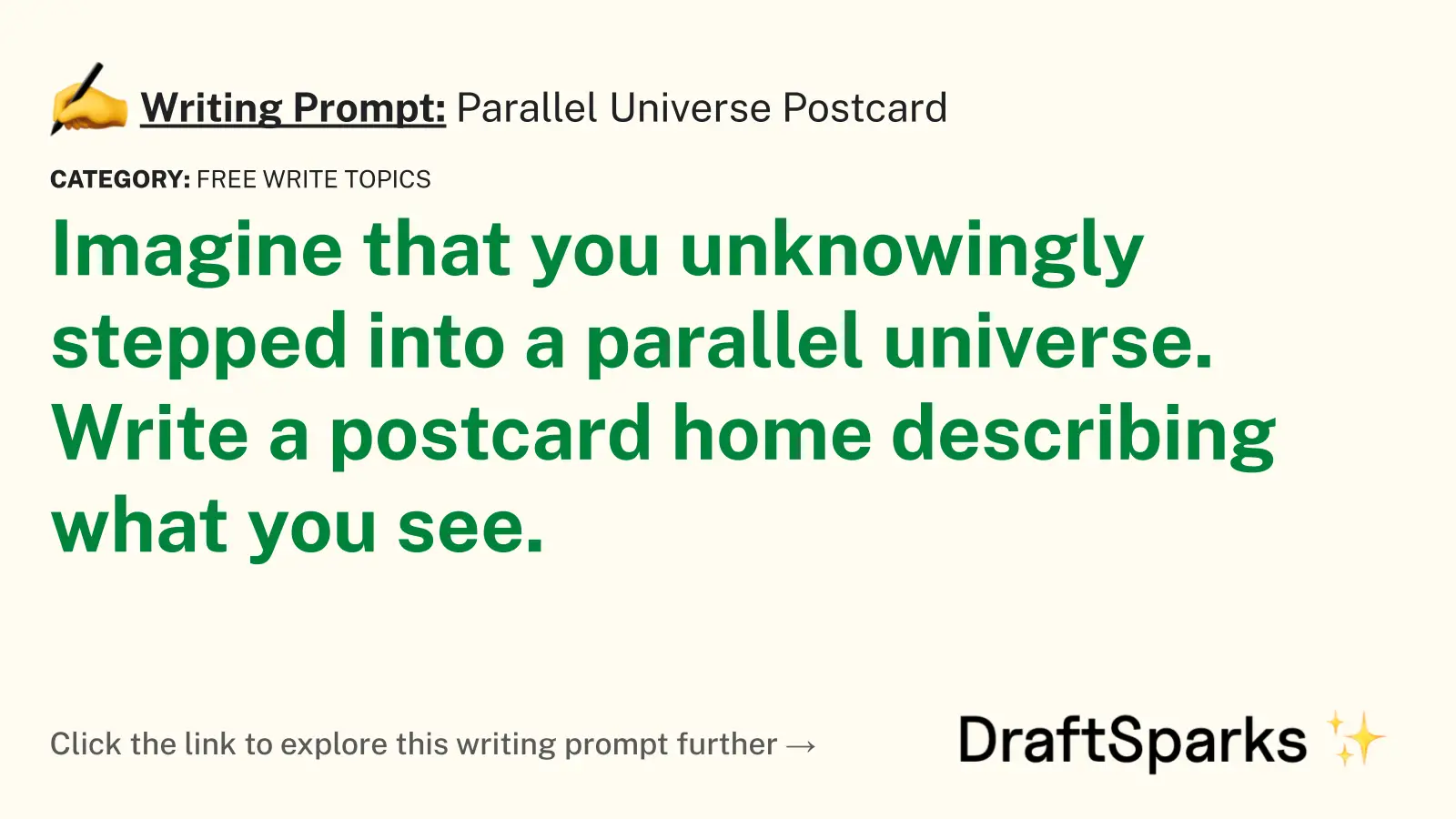 Parallel Universe Postcard