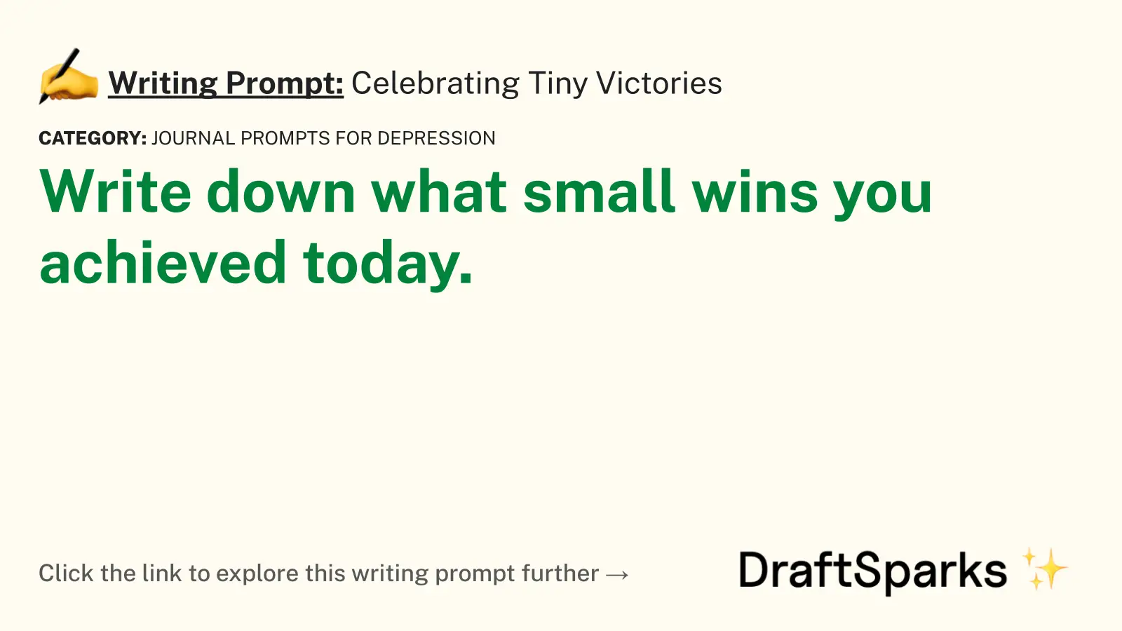 Celebrating Tiny Victories