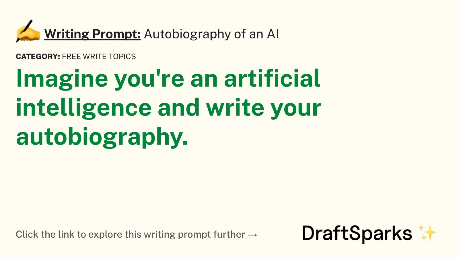 Autobiography of an AI
