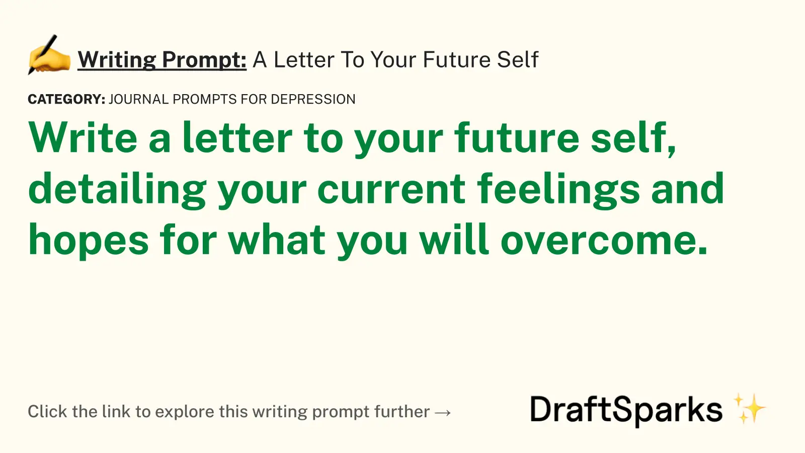 A Letter To Your Future Self