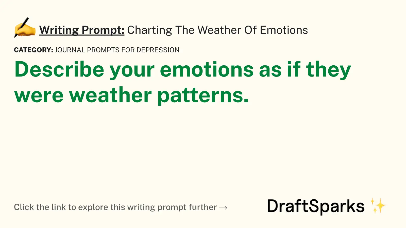 Charting The Weather Of Emotions