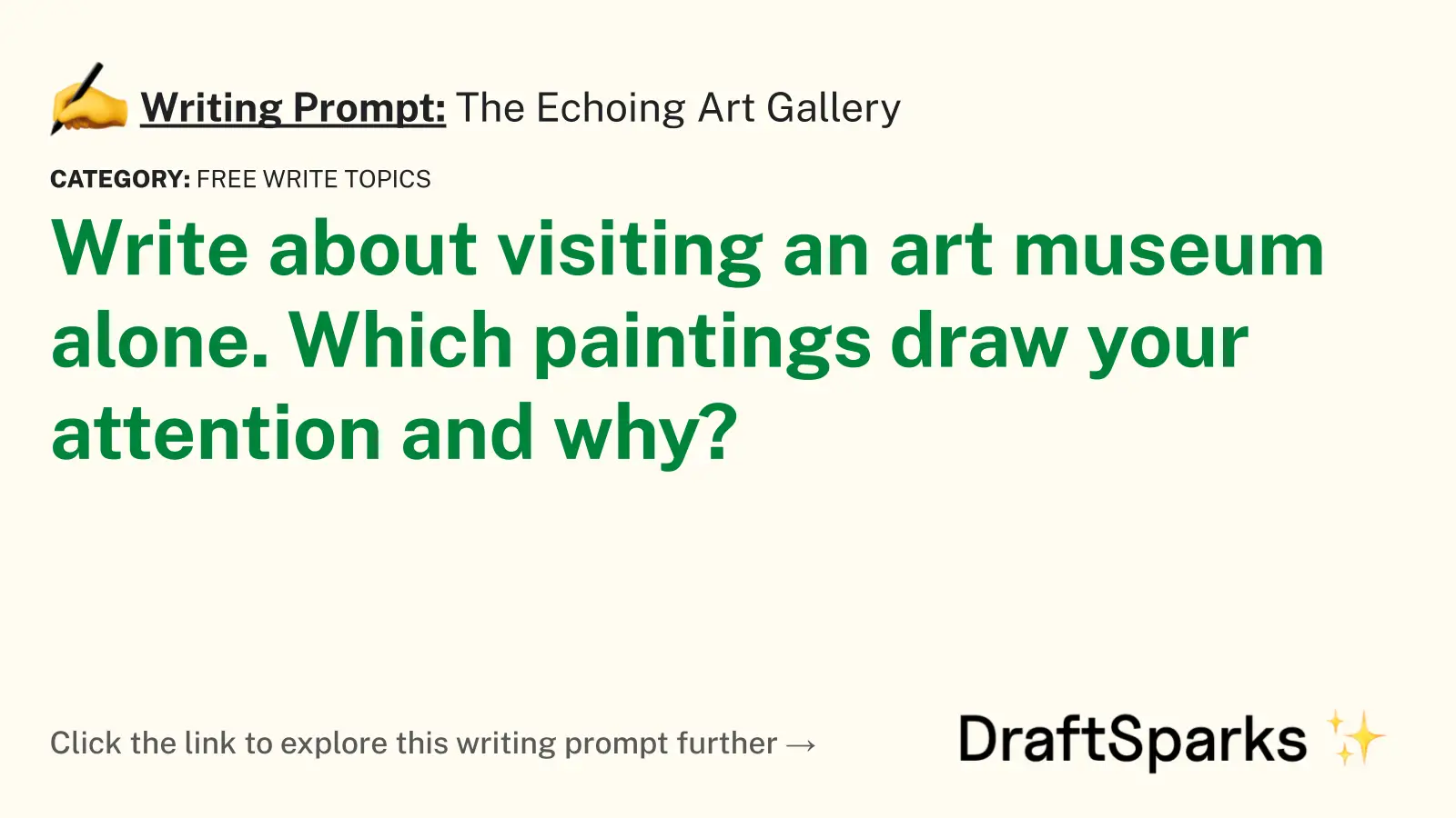 The Echoing Art Gallery