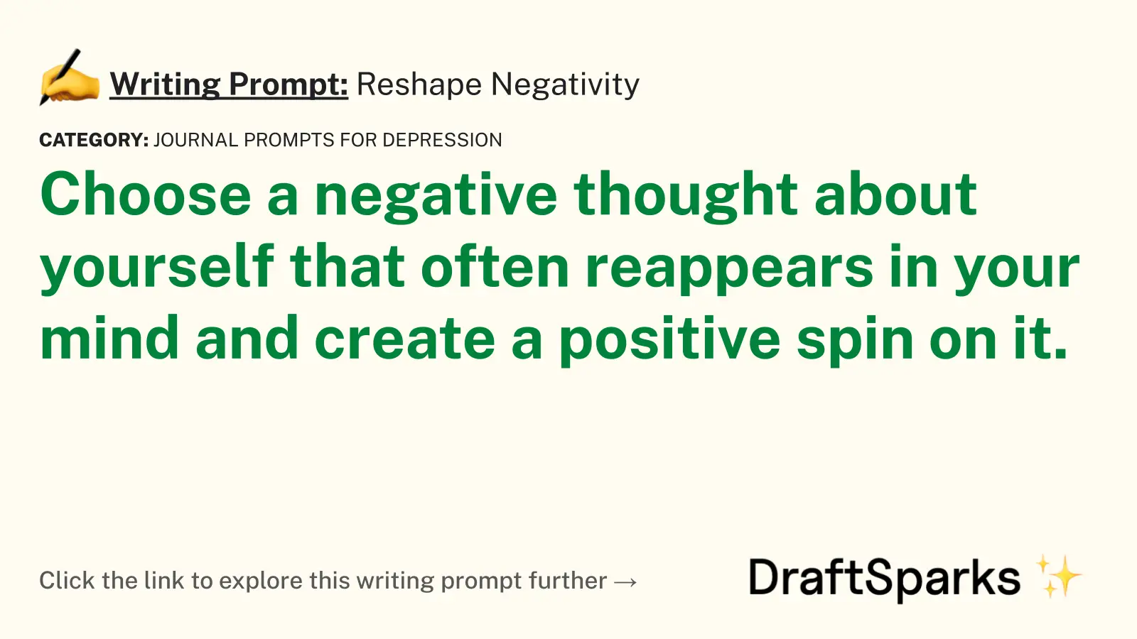 Reshape Negativity