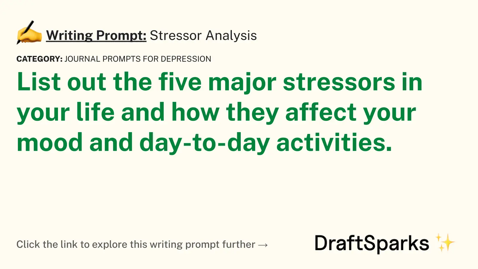 Stressor Analysis