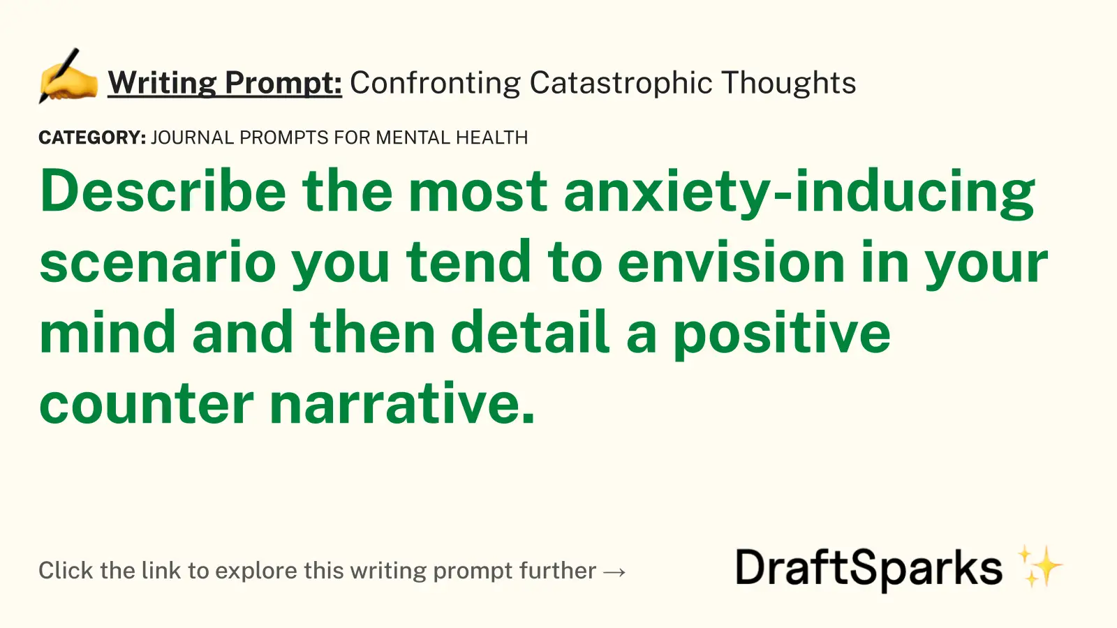 Confronting Catastrophic Thoughts