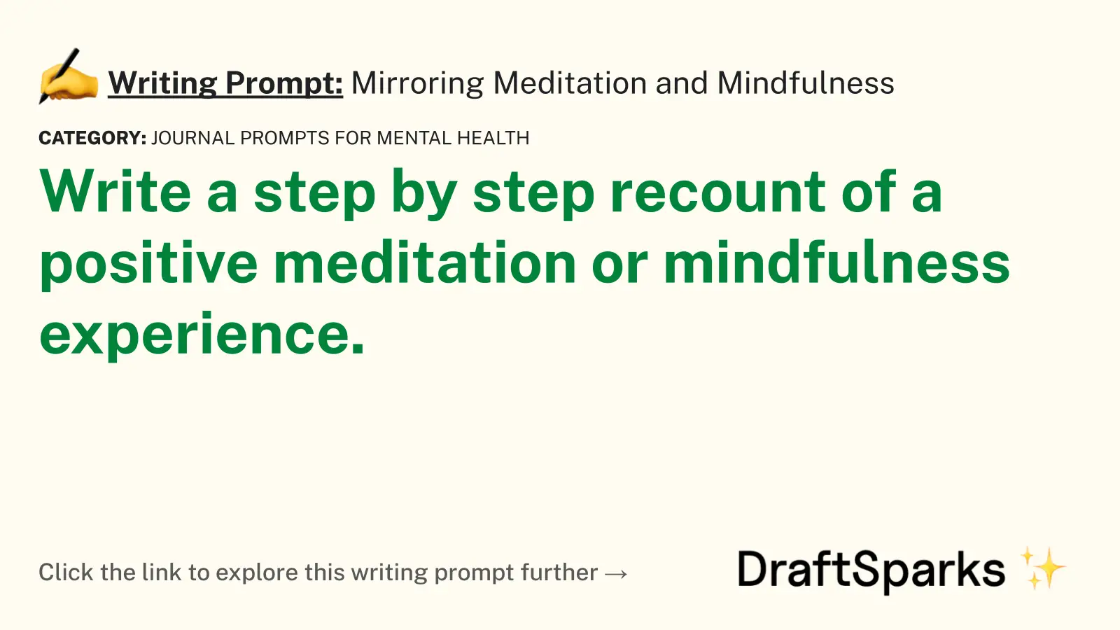 Mirroring Meditation and Mindfulness