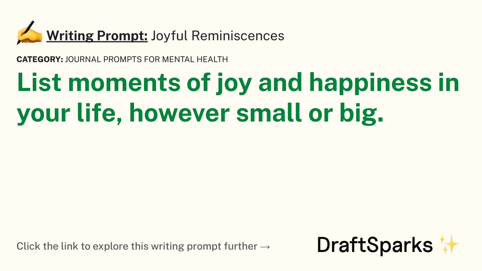 Joyful Reminiscences