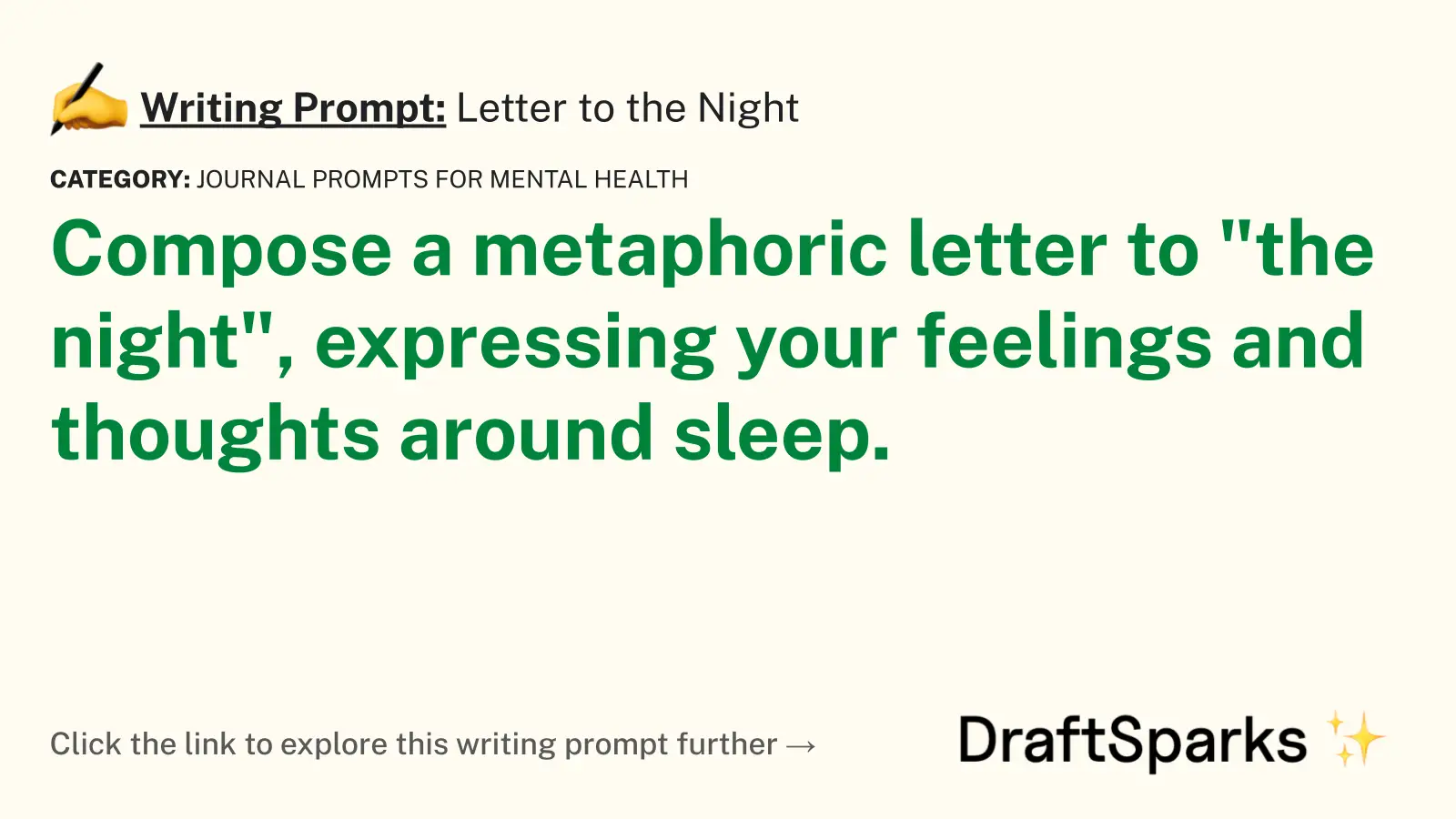 Letter to the Night