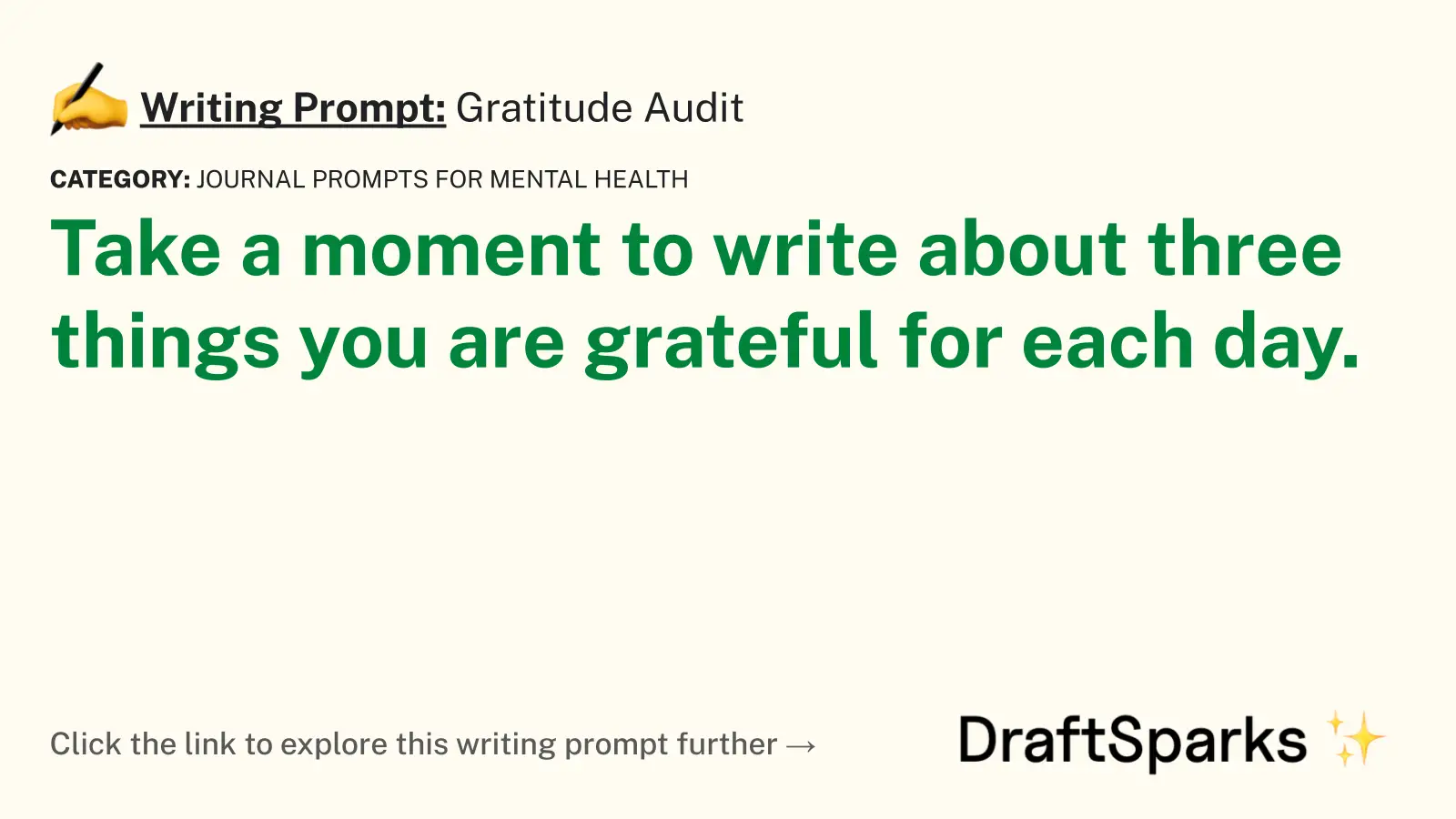Gratitude Audit