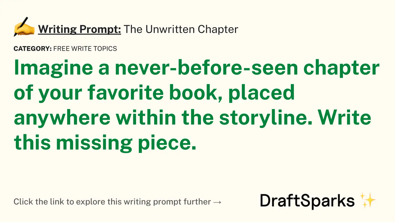 The Unwritten Chapter
