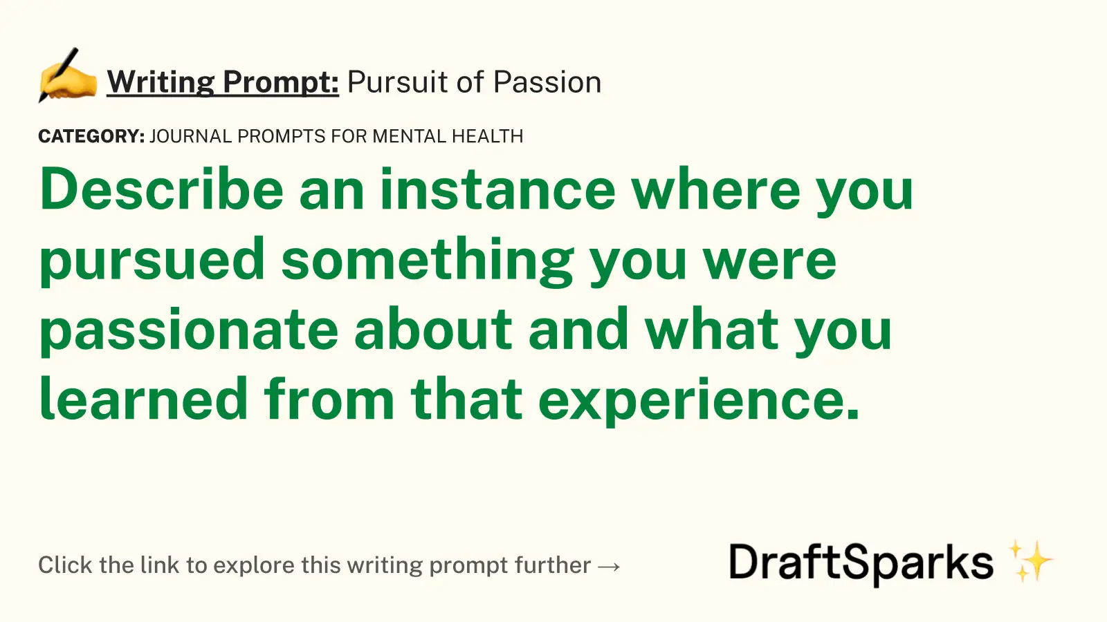 Pursuit of Passion