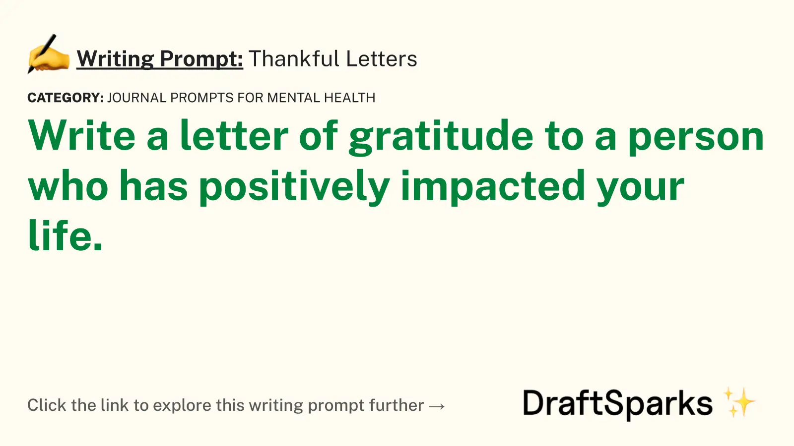 Thankful Letters