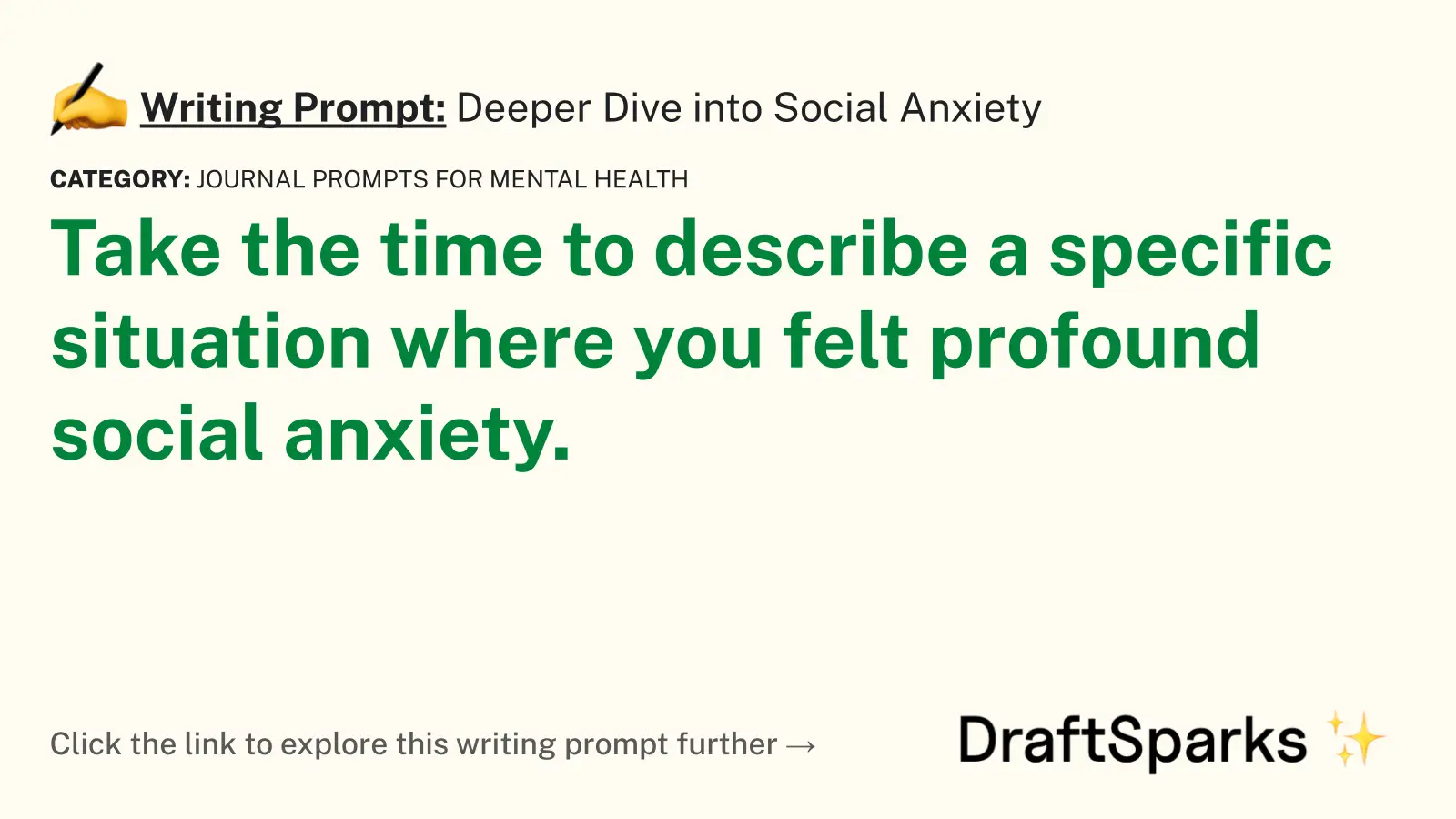 Deeper Dive into Social Anxiety