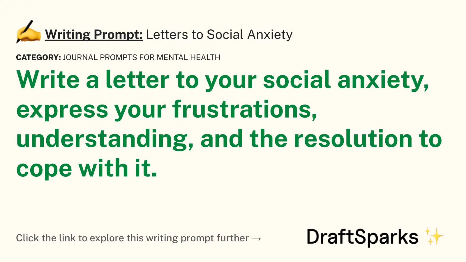 Letters to Social Anxiety