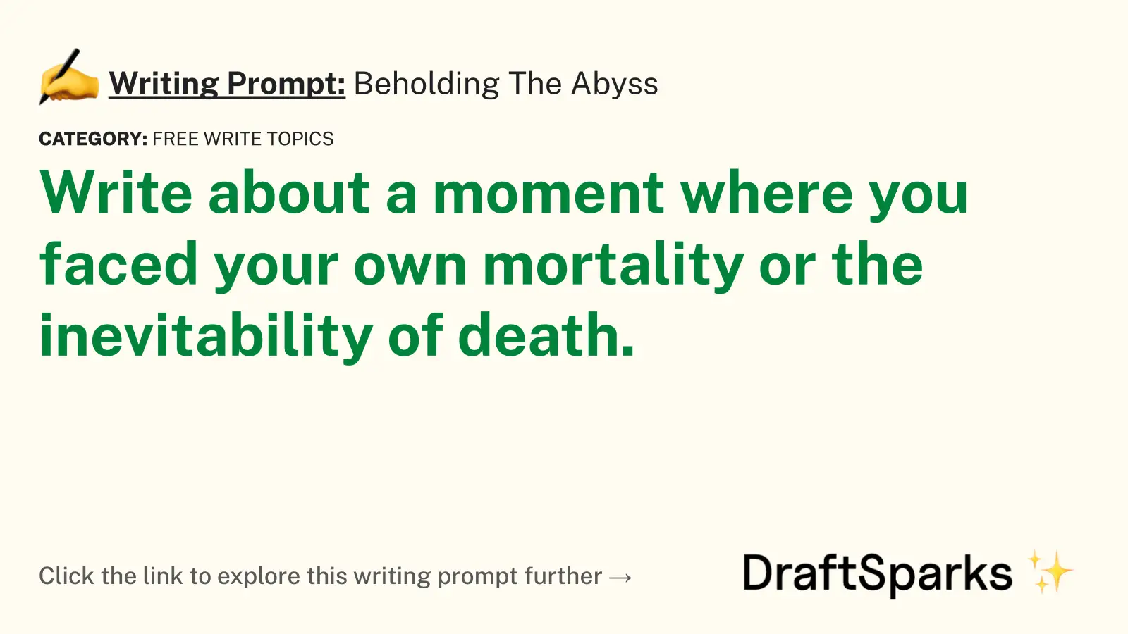 Beholding The Abyss