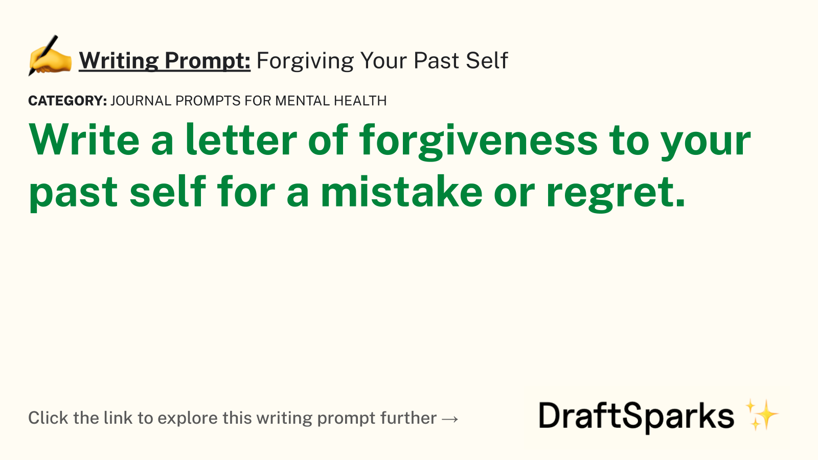 Forgiving Your Past Self