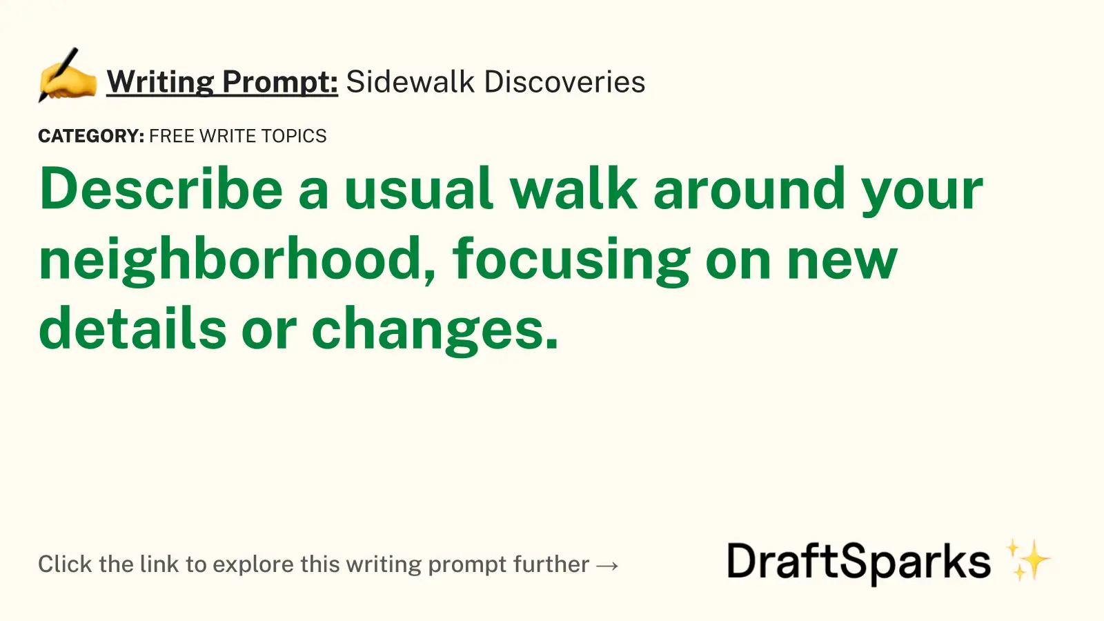 Sidewalk Discoveries