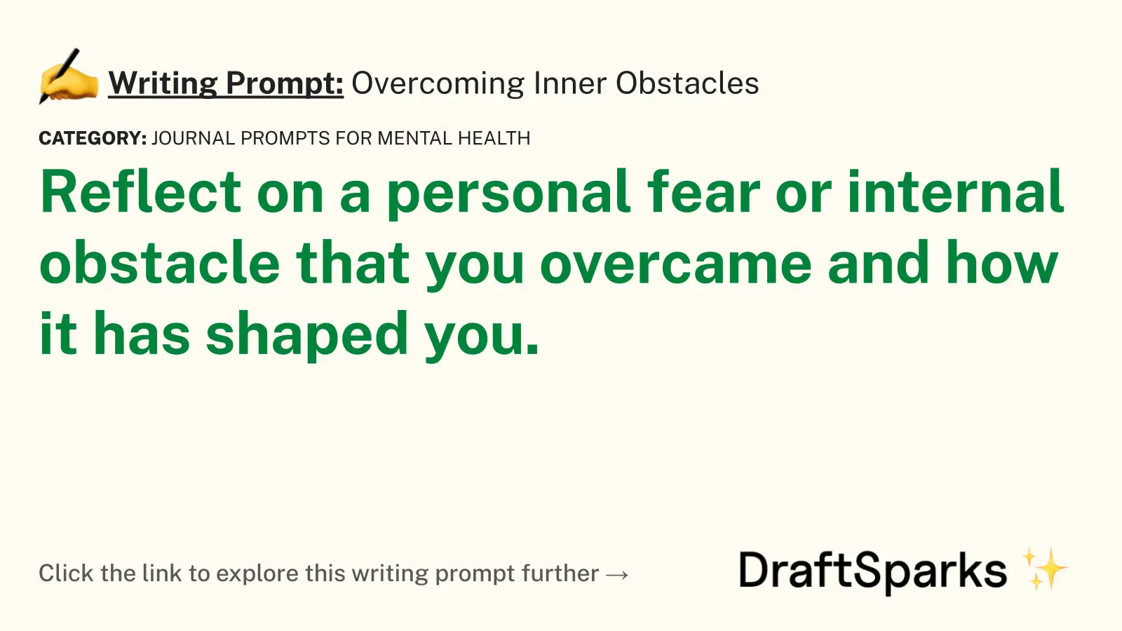 Overcoming Inner Obstacles