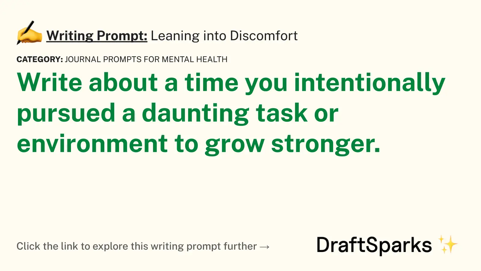 Leaning into Discomfort