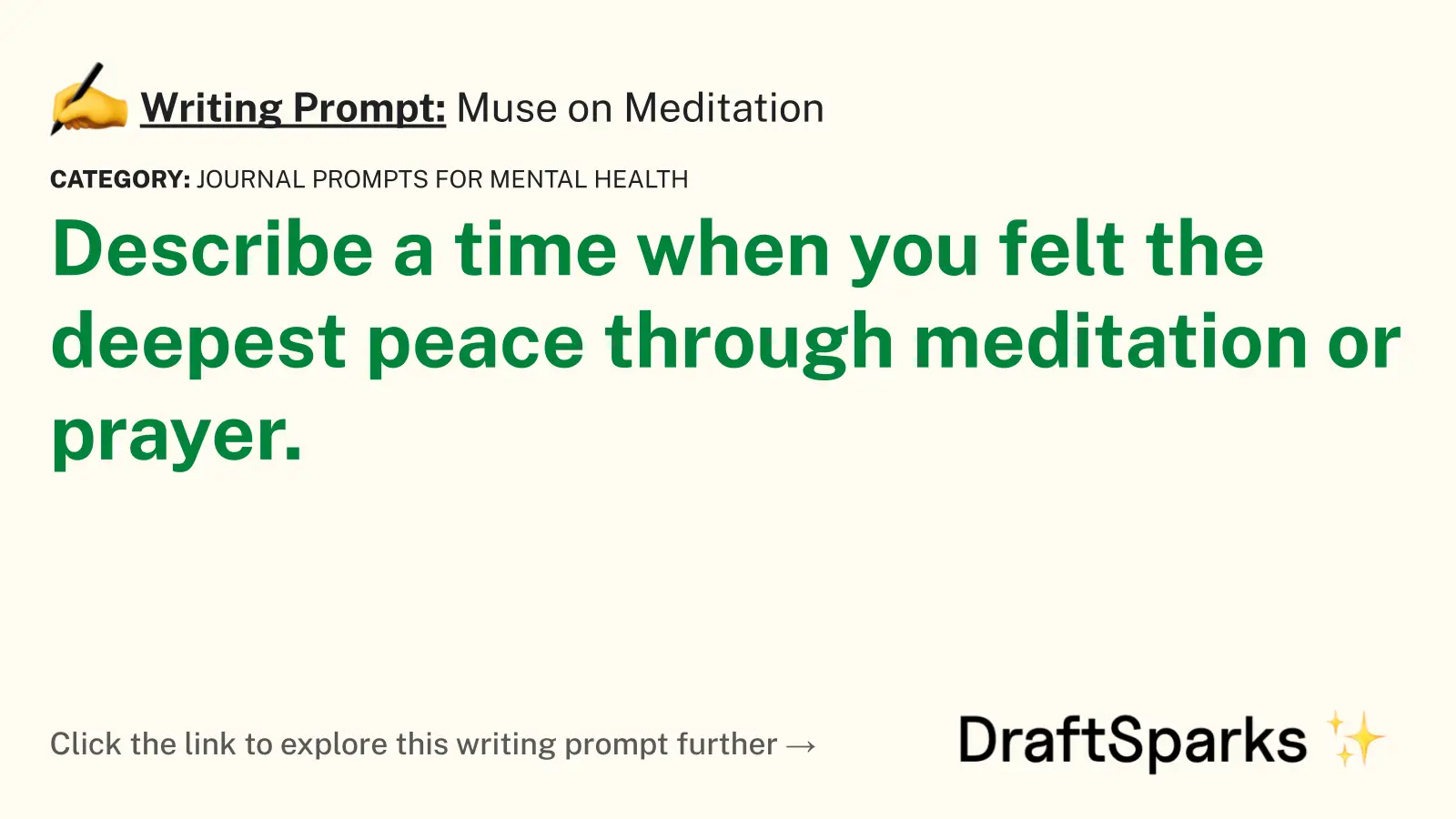 Muse on Meditation