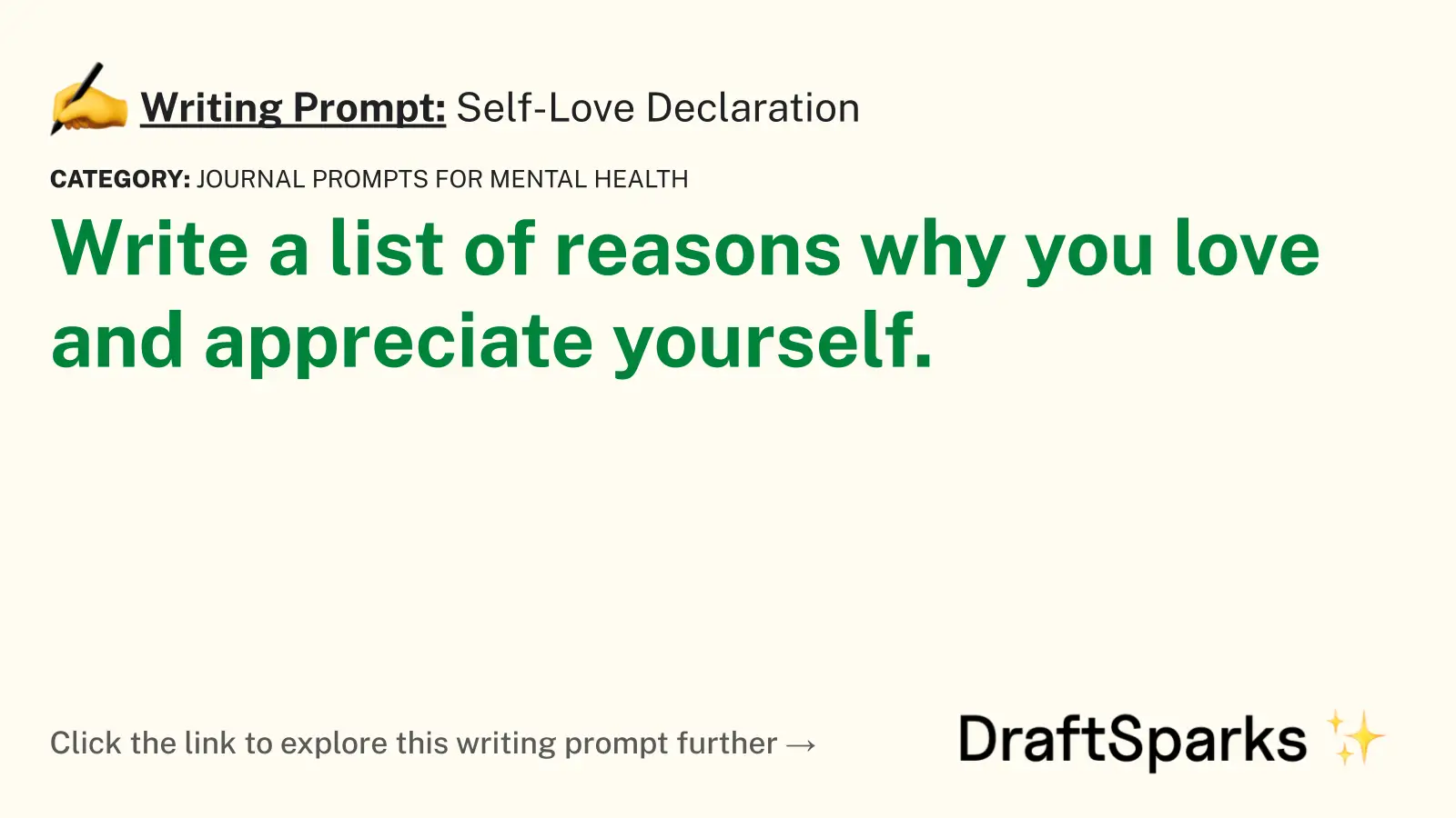 Self-Love Declaration
