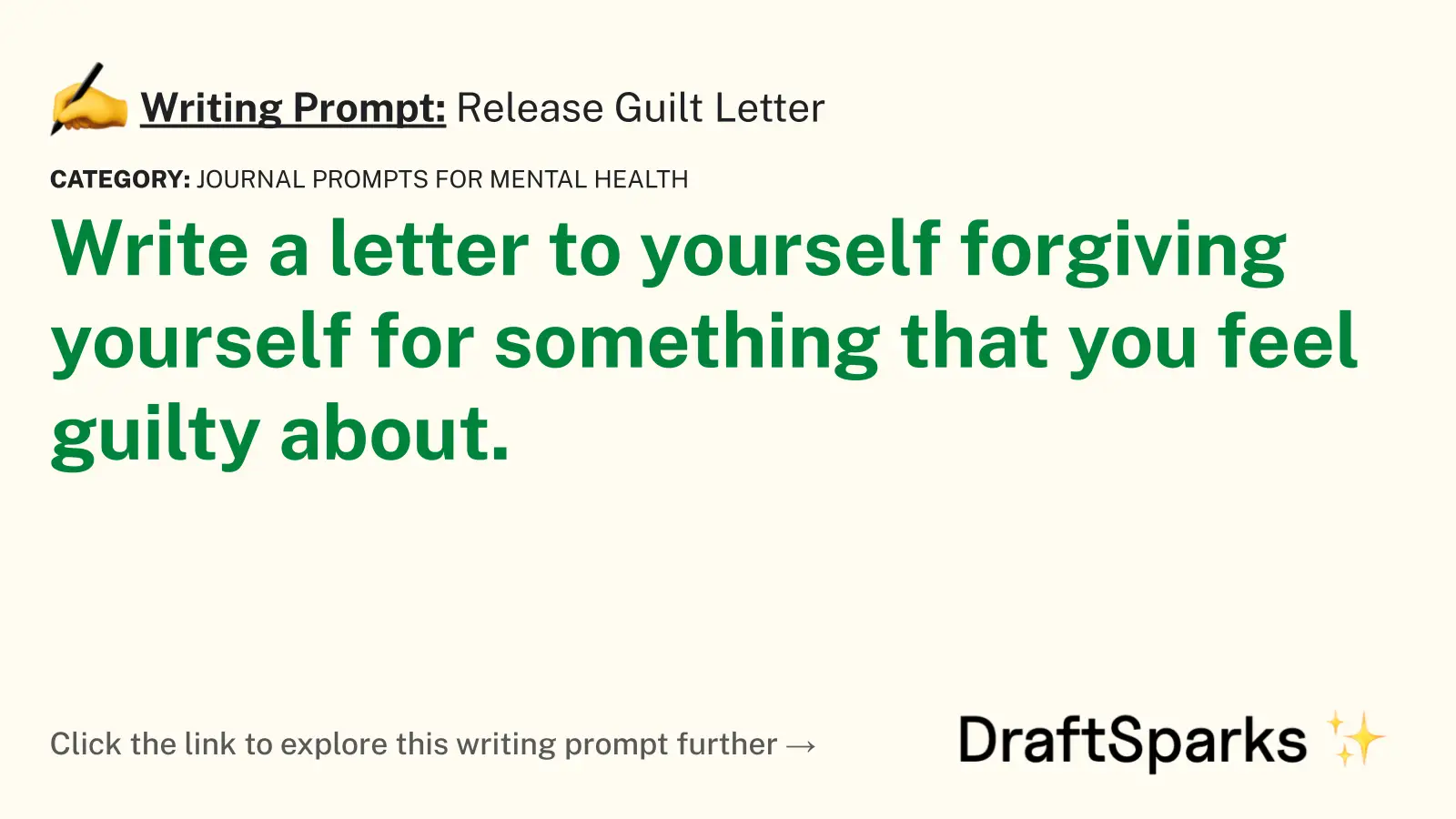 Release Guilt Letter