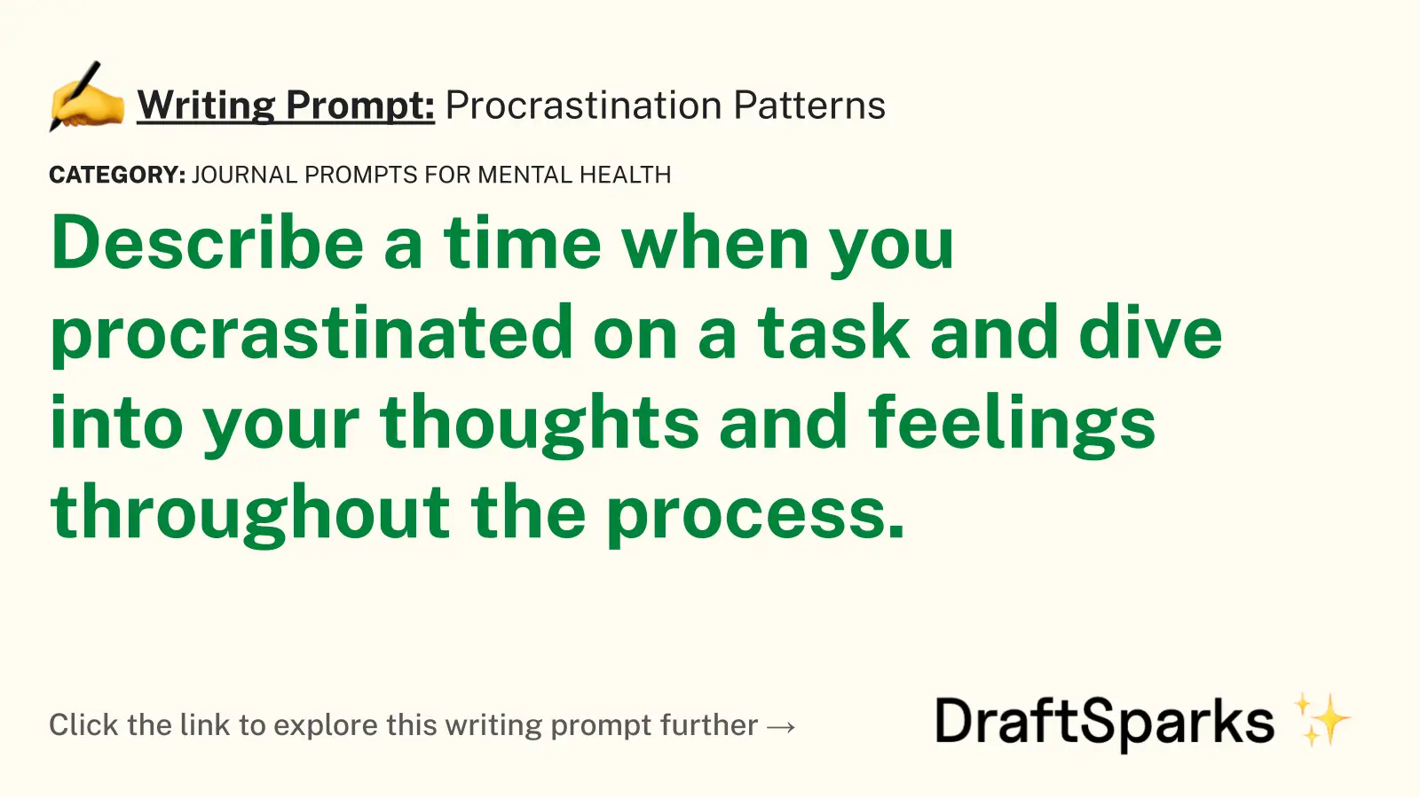 Procrastination Patterns