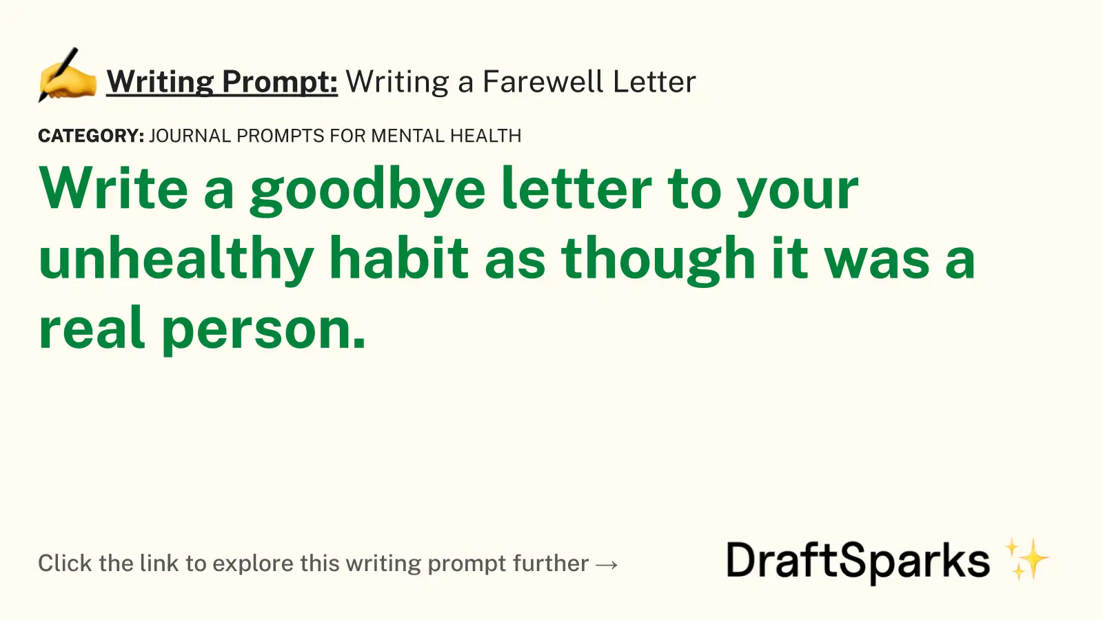 Writing a Farewell Letter