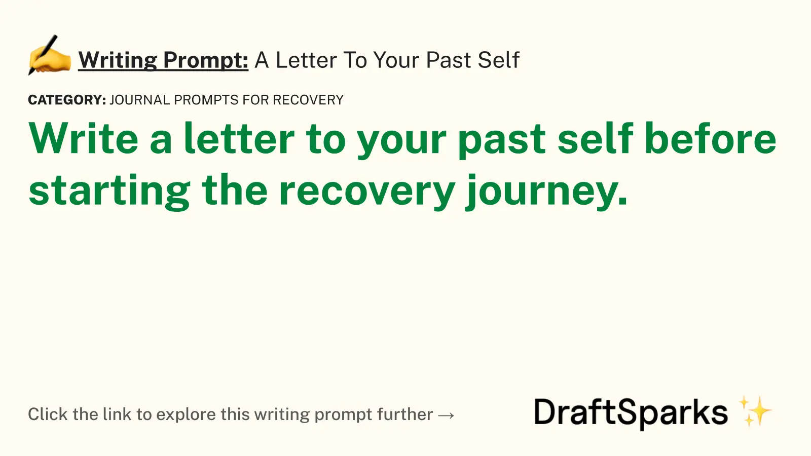 A Letter To Your Past Self